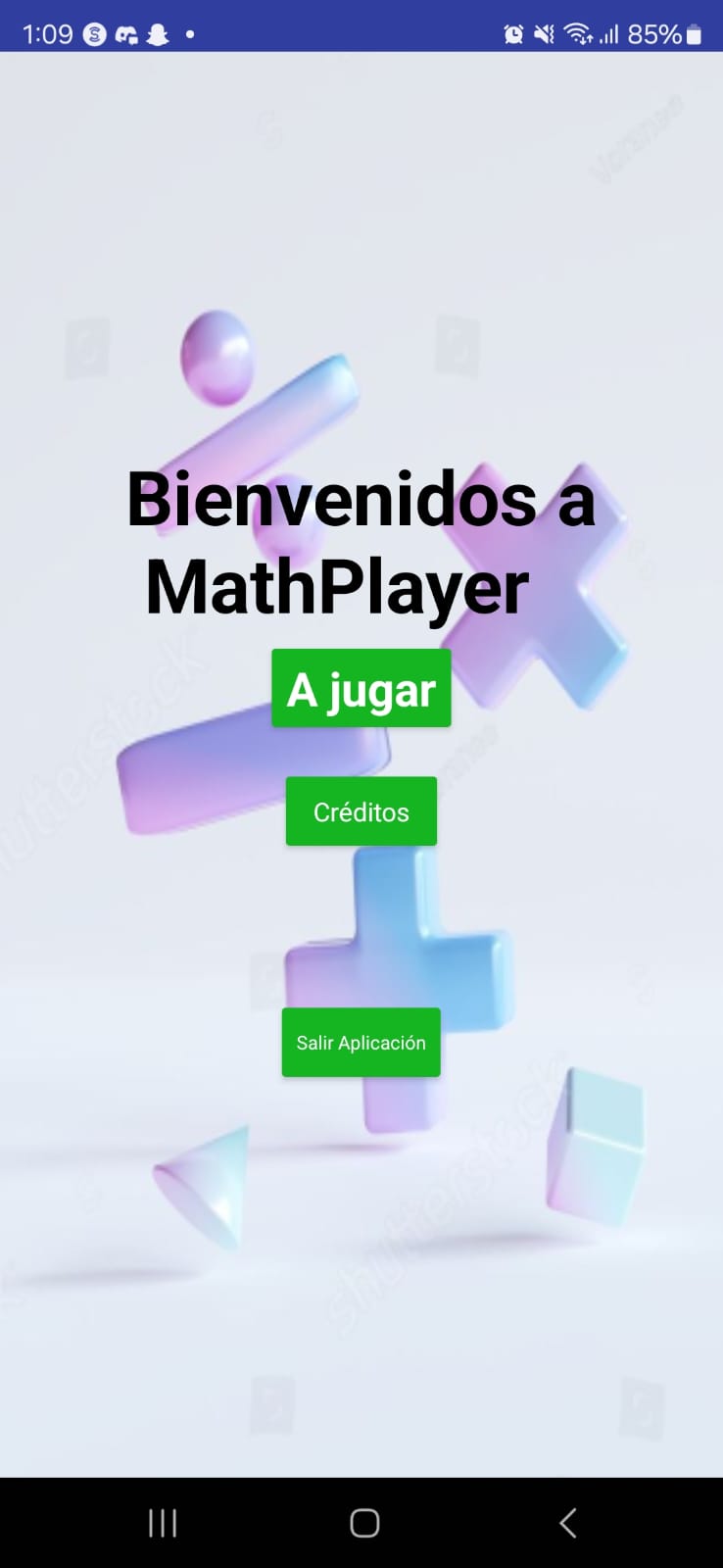 Pantalla Inicio
